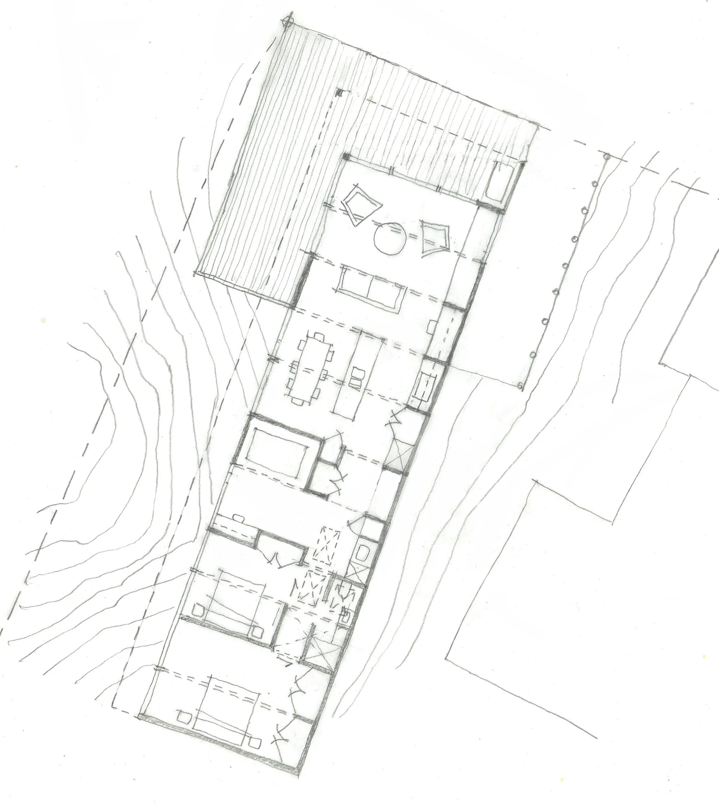Floor Plan, Island Bay Hill House by Lovell and O'Connell Architects in Wellington and Wanaka New Zealand