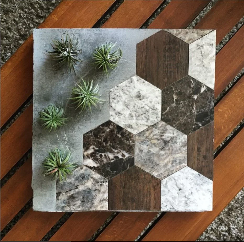  Baldosa: combinación de concreto + vinyl