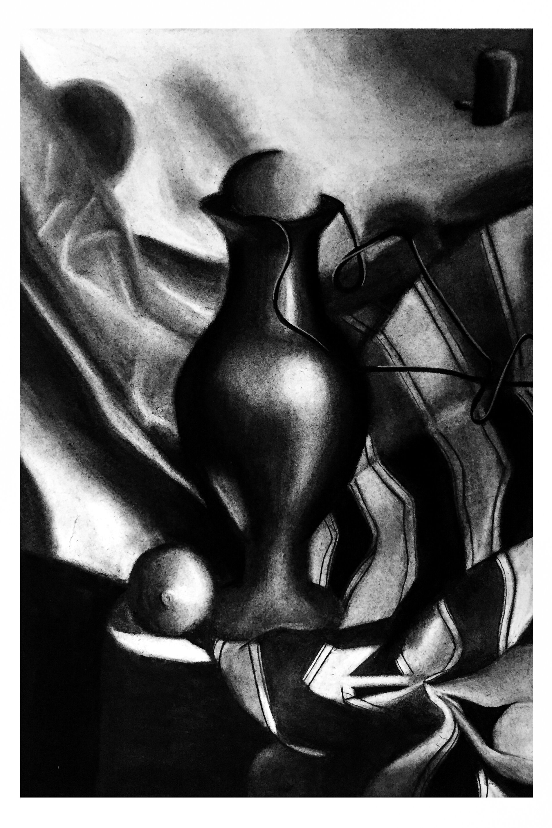 Still Life Charcoal Drawings