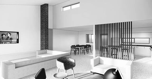 A work in progress render. Internal view of some open plan living space for a project in the Fleurieu!

#buildingdesign 
#futurehouse
#highlight windows
#fleurieupeninsula 
#fleurieu 
#livingroom 
#blackandwhite