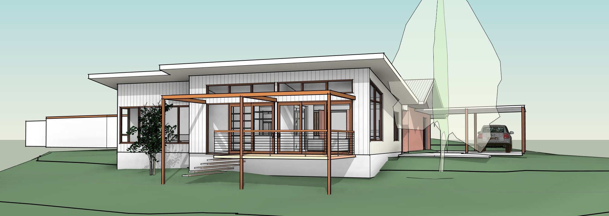 Carey Gulley Extension - 3D View - External View - From Driveway.jpg