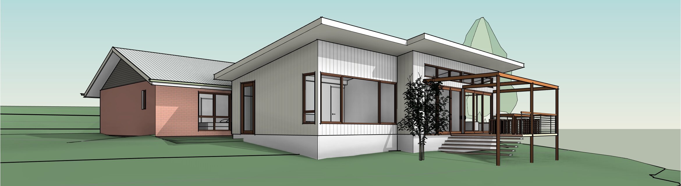 Carey Gulley Extension - 3D View - External View - South From Forrest Side.jpg