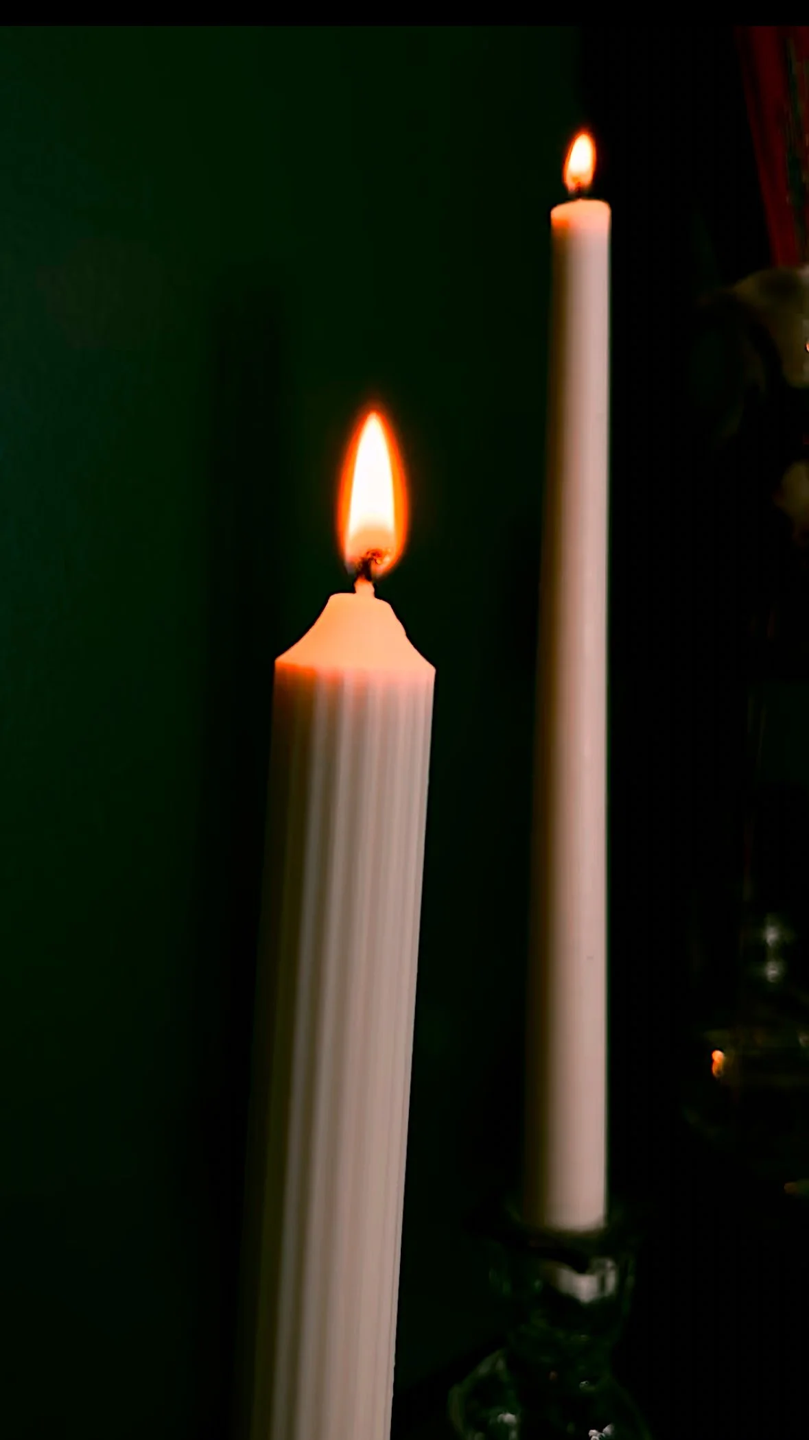 Ribbed Taper Candle