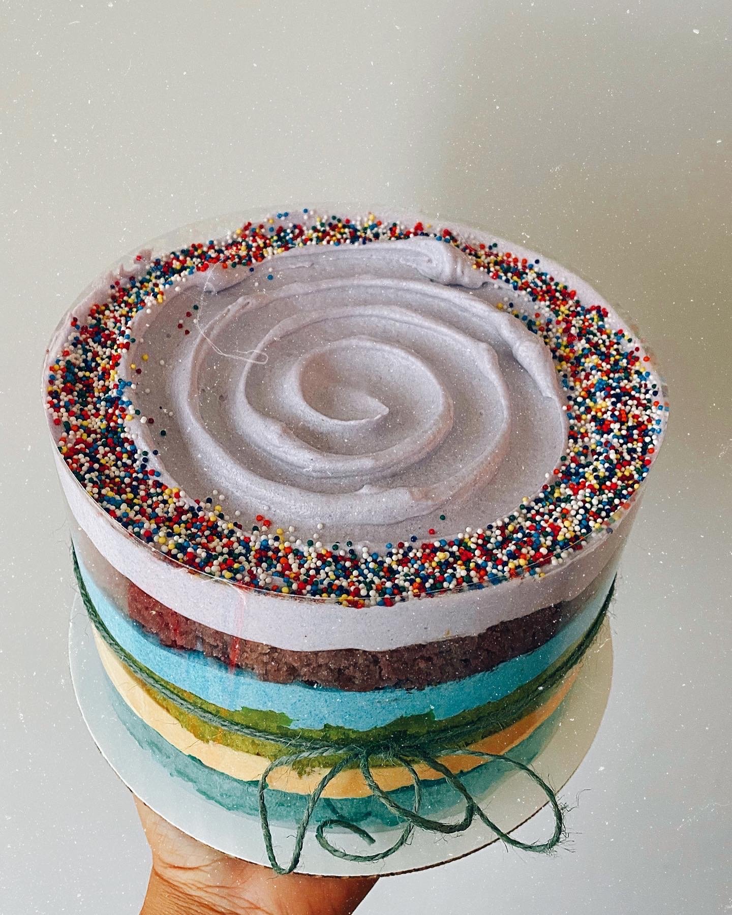 Rainbow Vanilla Cake