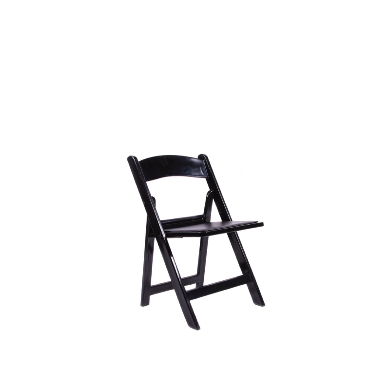 Black Padded Folding Chair