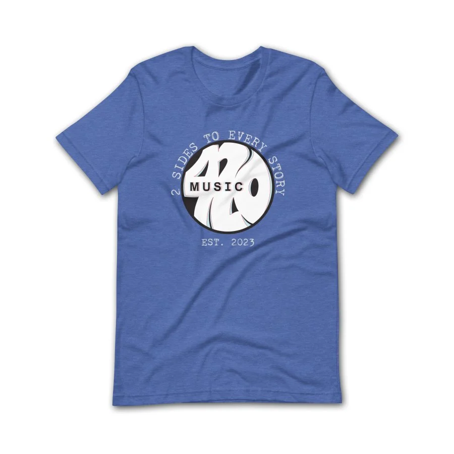 420 Music T-Shirt (Heather True Royal -or- Athletic Heather)