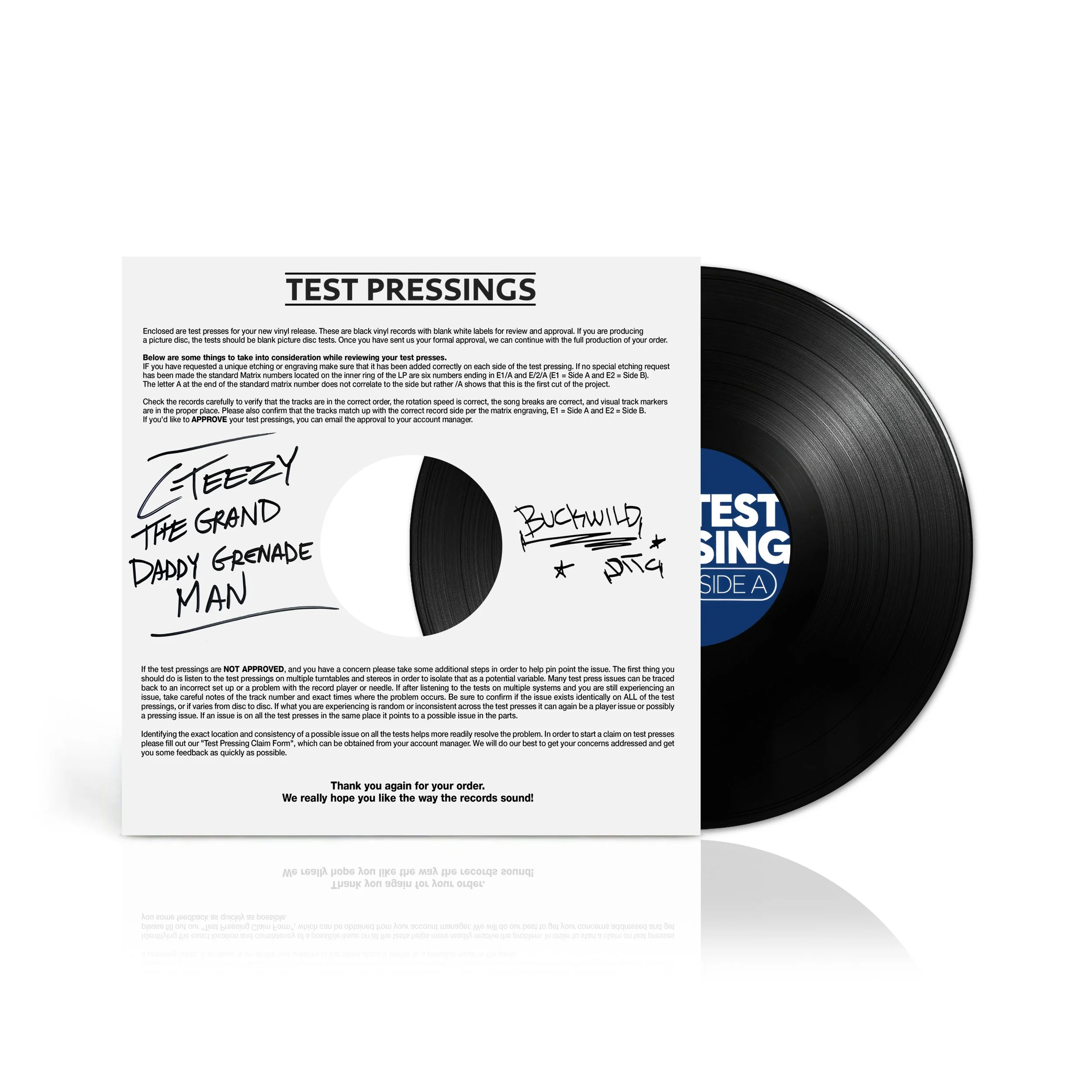 Nineteen Ninety More: Signed Test Presses + Free Slipmat