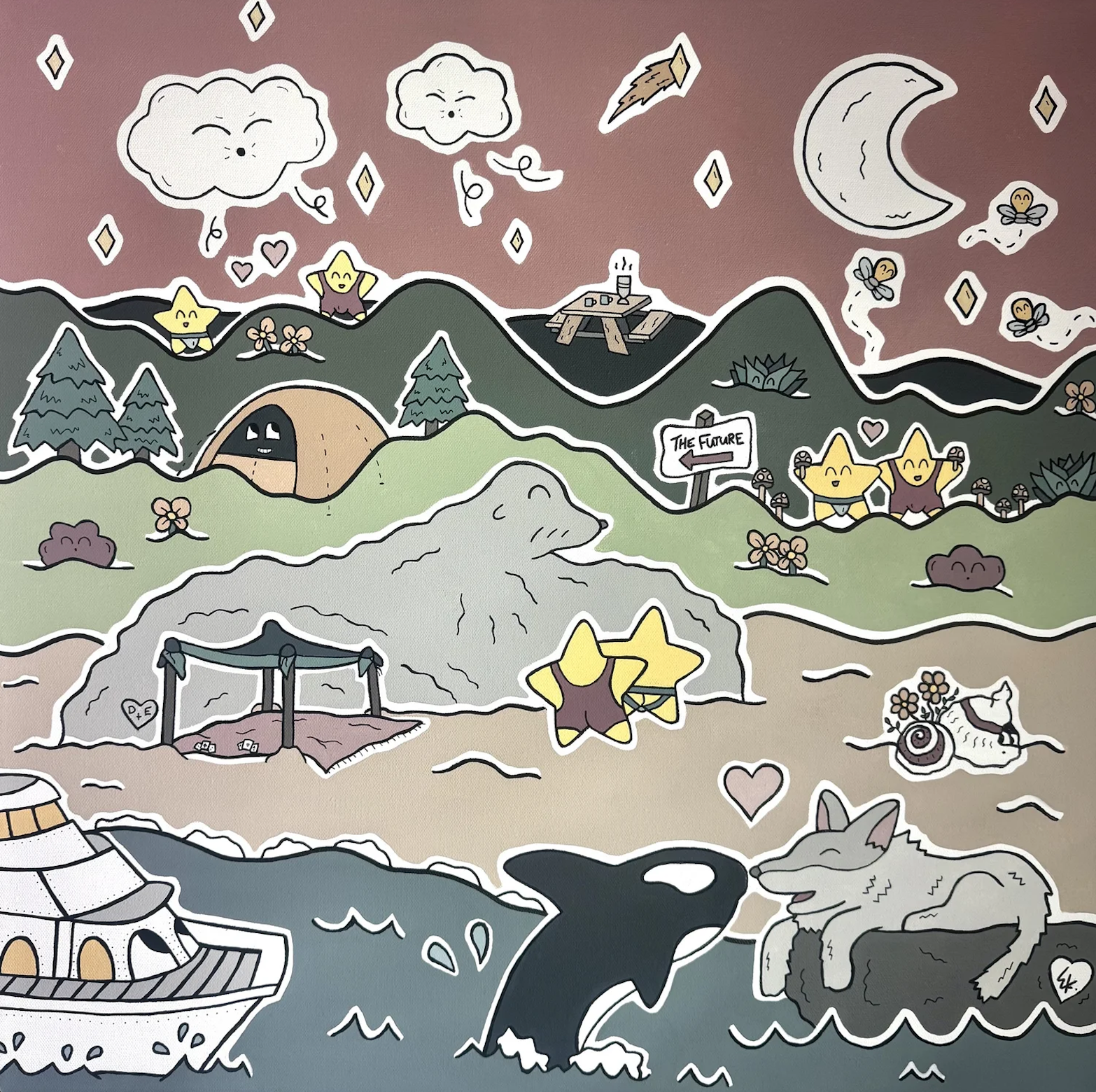 The Island - 24"h x 24"w