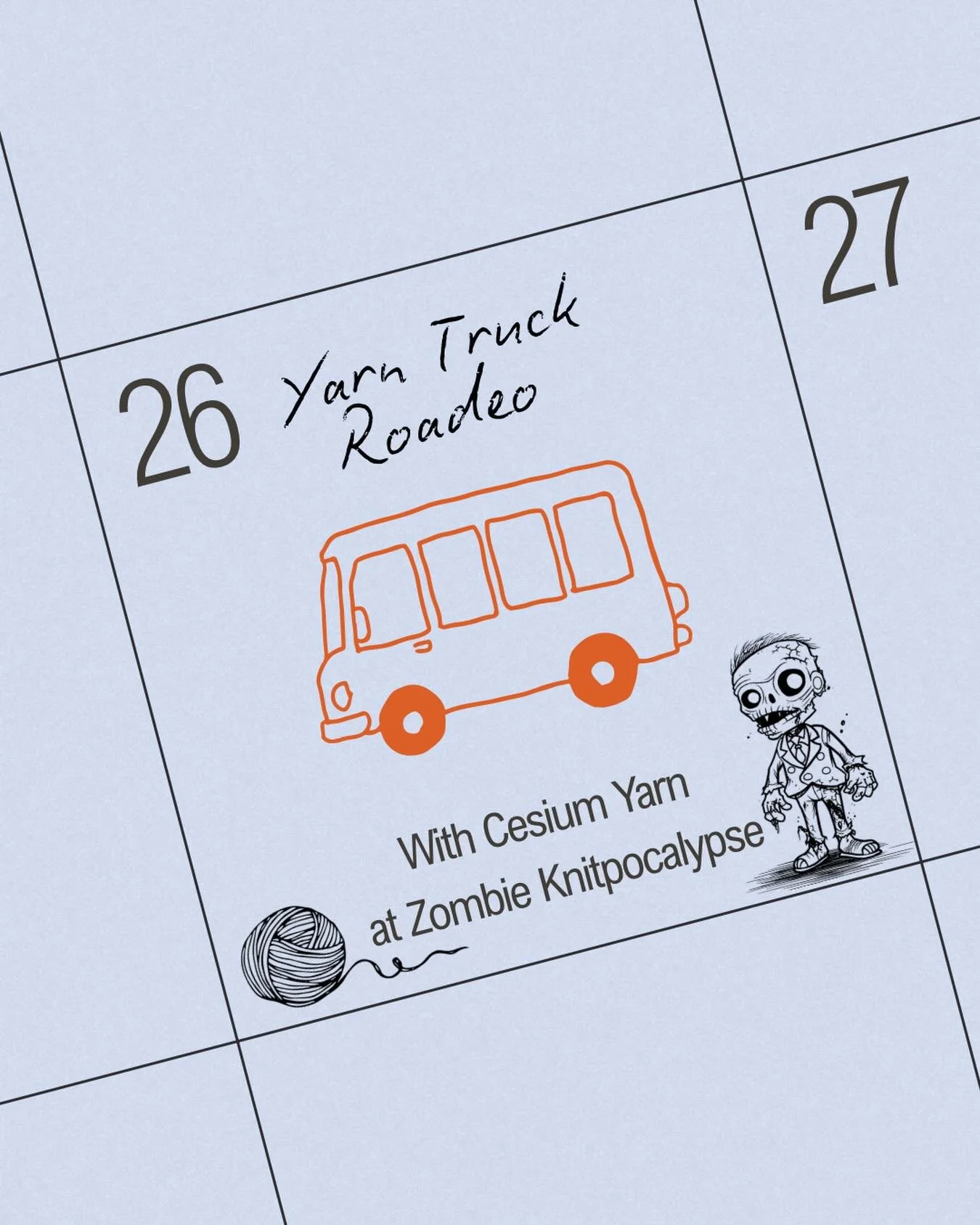 Show season was supposed to be over for @stashstash.bags until fall, but I get to tag along as assistant and nagavator to the lovely @cesiumyarn for a roadtrip to Zombie Knitpocalypse this weekend! 🧟&zwj;♀️🧶

It's also my first time to Rochester, M