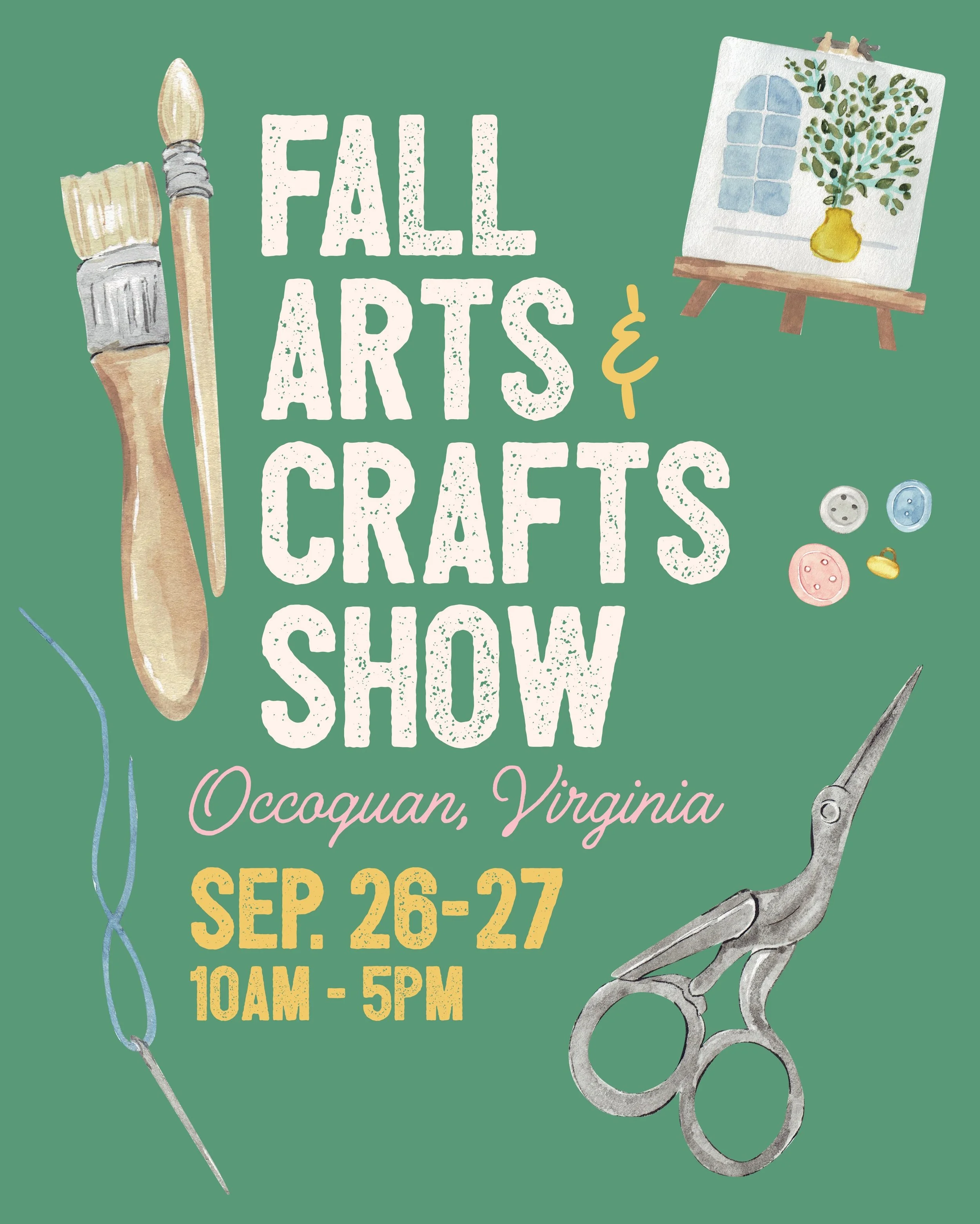 Come find your perfect bag and accessories in our first Fall Arts &amp; Crafts show in @visitoccoquan ! You'll find our booth on Washington St, dangerously and conveniently close to the delicious pie at @the_goldenplumbakery 🤤

In addition to some l