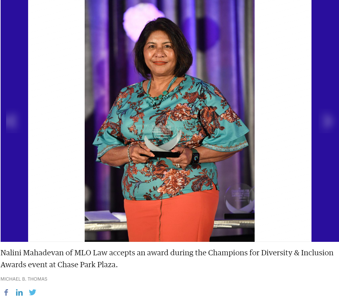  Nalini Mahadevan wins award at Champions of Diversity &amp; Inclusion event at Chase Park Plaza 