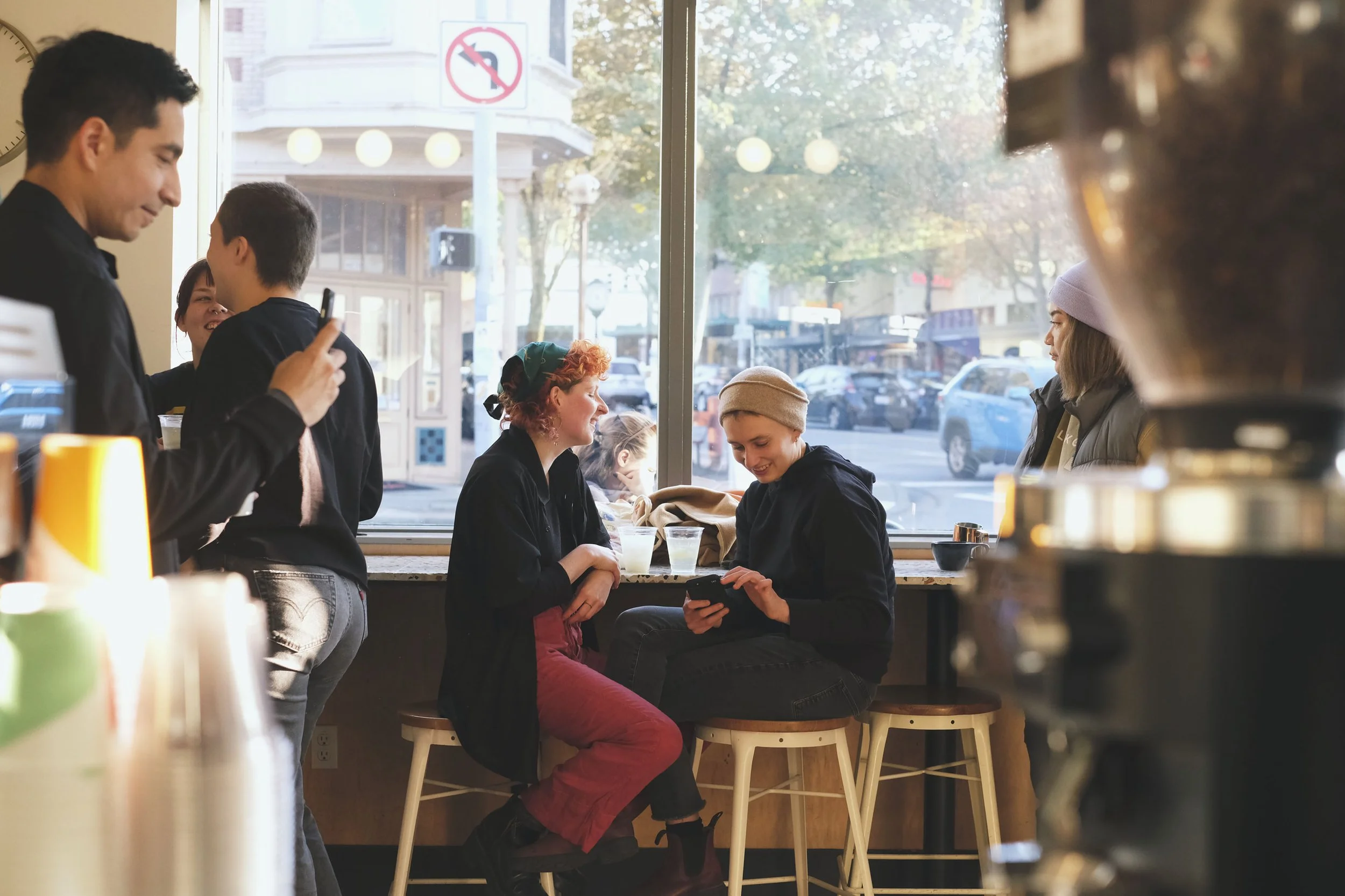 A quiet moment at the cafe
