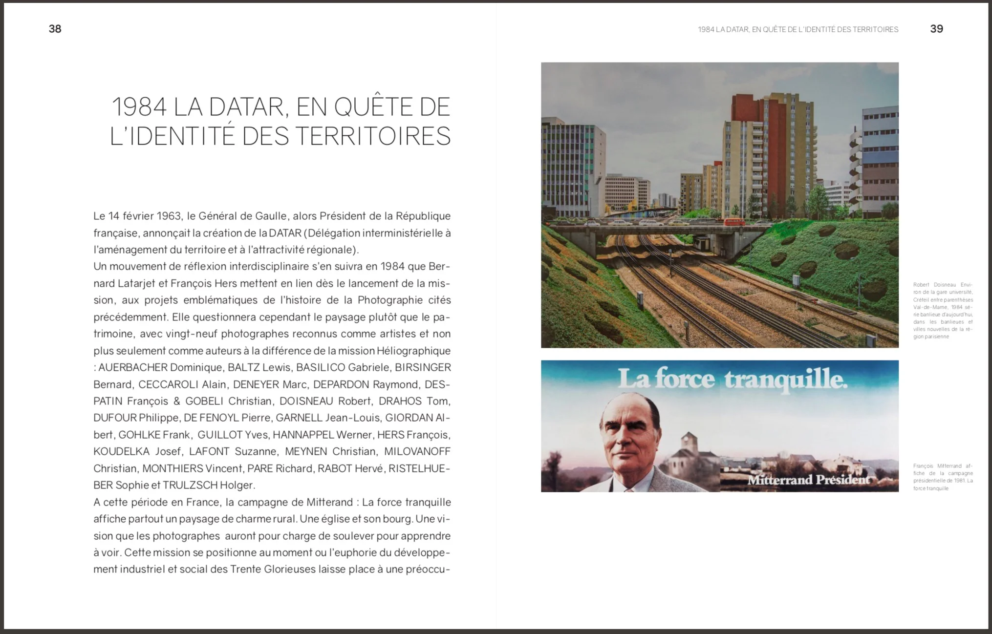 Double page 38 / 39 du mémoire d’études “Photographier le dessein du projet”