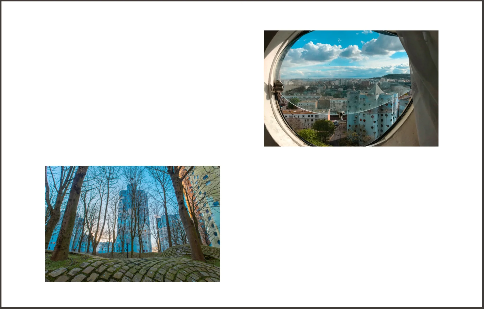 Double page 148 / 149 du mémoire d’études “Photographier le dessein du projet”