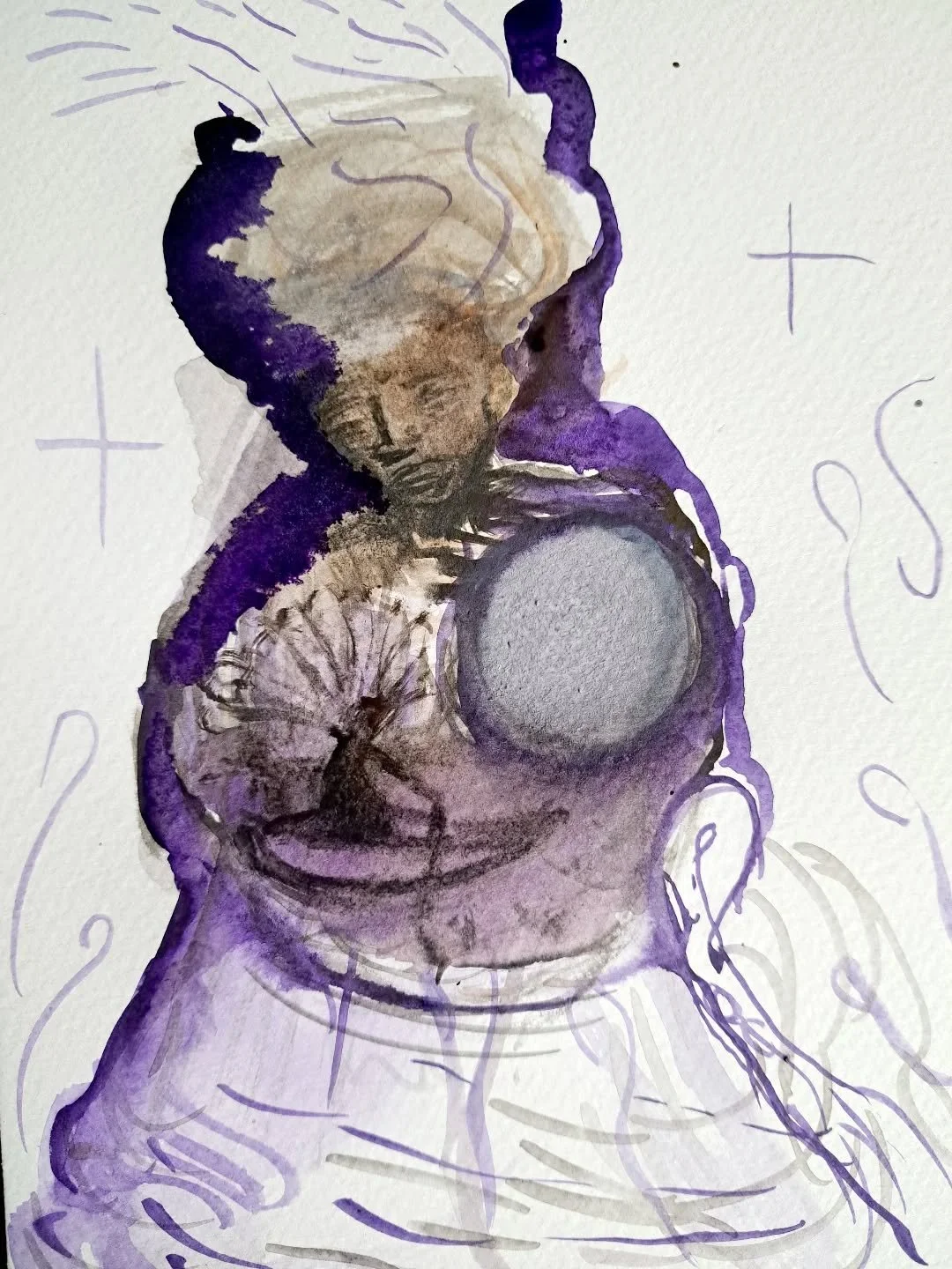 The moon in her heart, her loyal caboclos will be out in the dark, collecting the sediment from under the lake. Nana takes you into her arms. Sleep. Healing is needed.