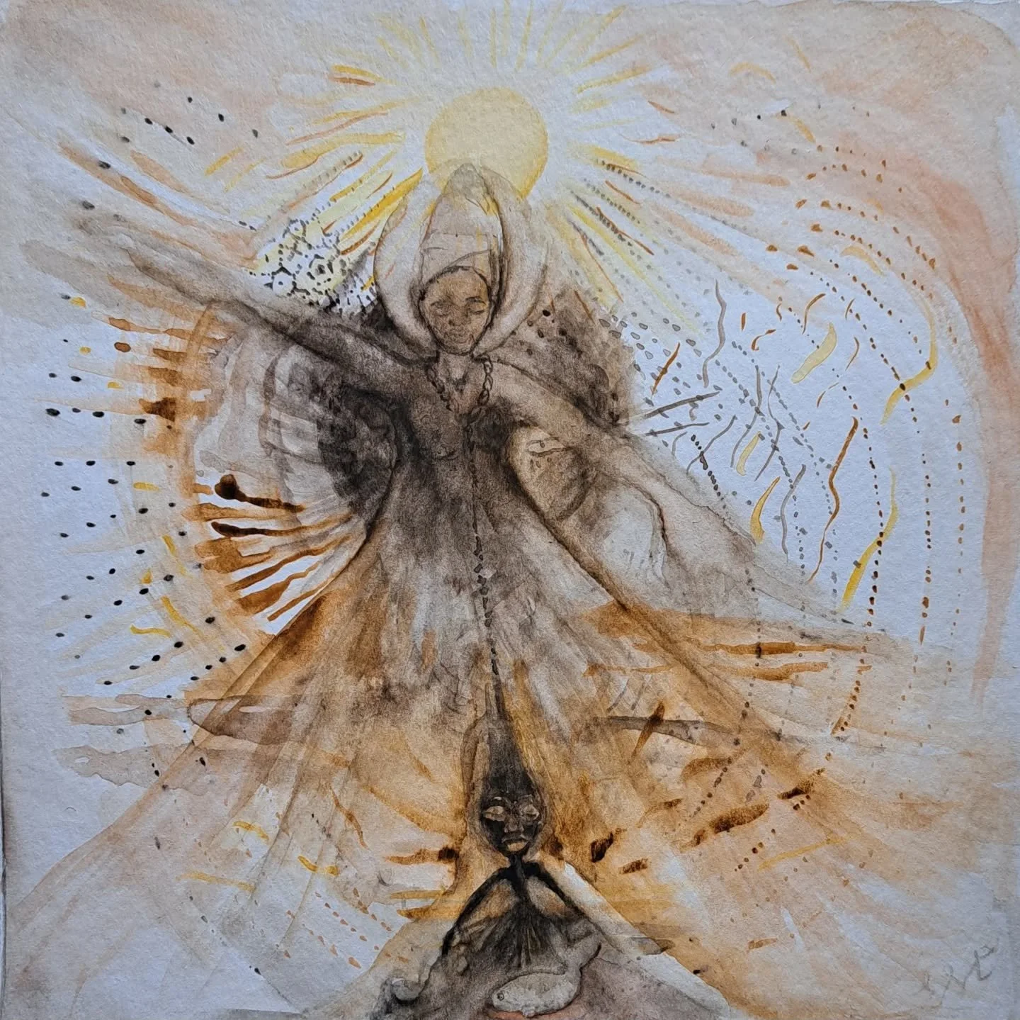 Finding centre no matter what moves.
No longer the seeker but the seer.
Letting yourself free.

#Oya