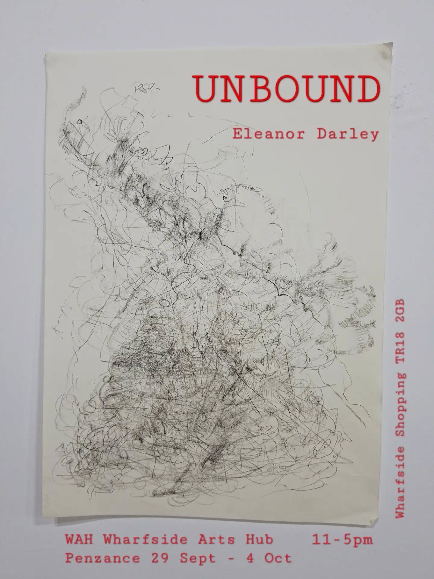 UNBOUND is an experimental container, a residency and open exhibition space with visiting artist Eleanor Darley @elle_darley

-----> Wharfside Arts Hub WAH, Wharfside Shopping Centre, Penzance 11-5pm Wed 29 -Sept - Sun 4 Oct 

The few days in the 