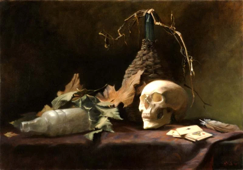 Vanitas with the ace of spades 45 by 65cm 2007 SOLD