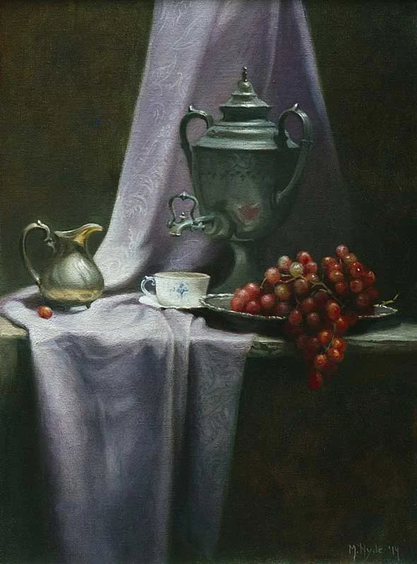 Grapes and Silver oil on linen cm. 70 by 50 2014 SOLD
