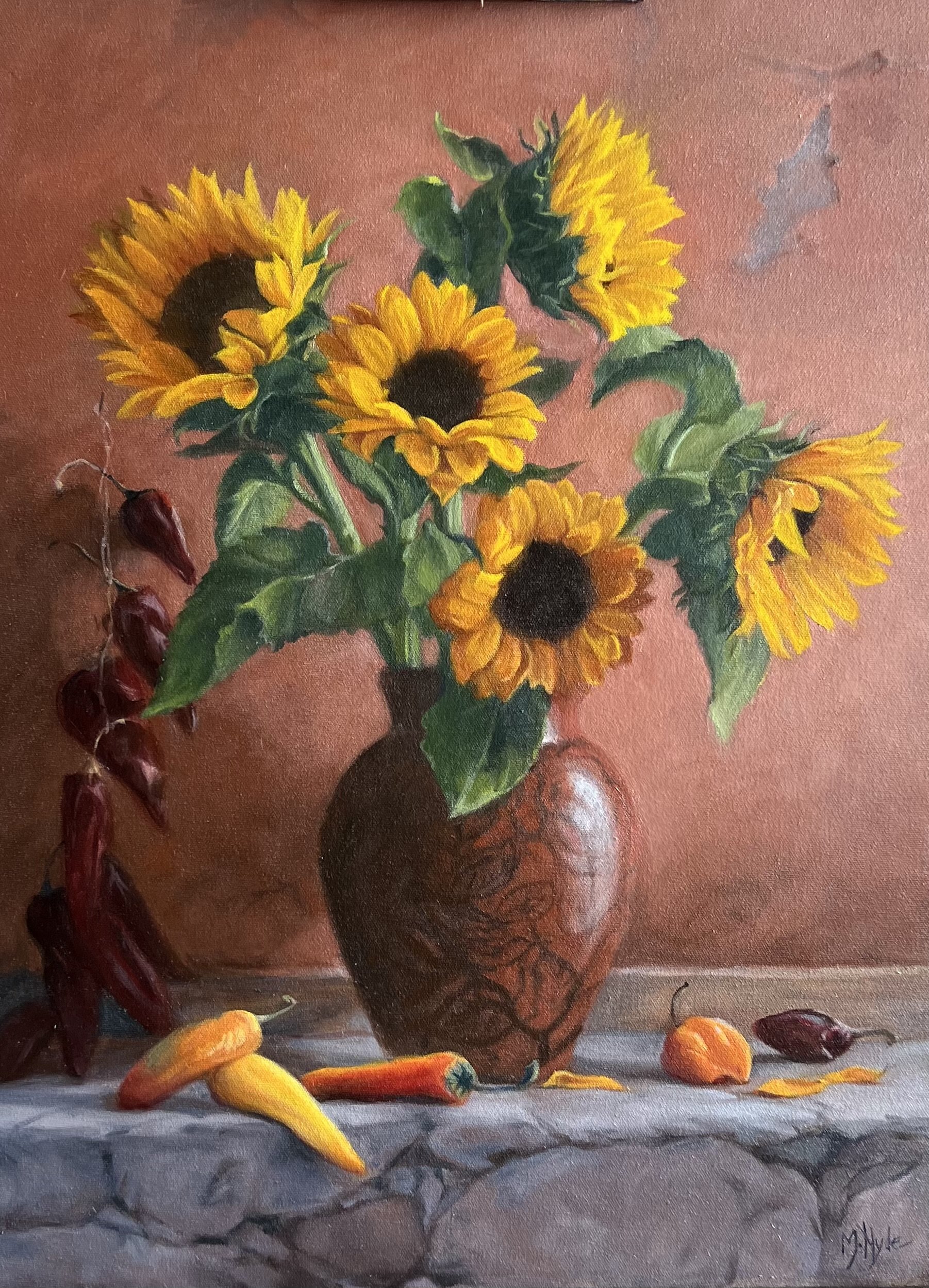 SUNFLOWERS AND PEPPERS
