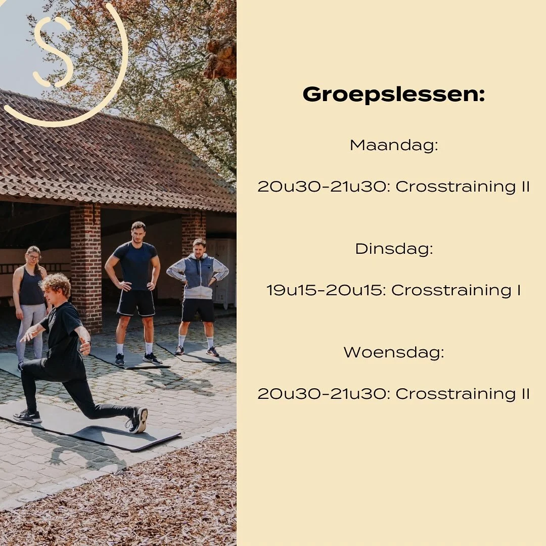 Vanaf deze week starten onze groepslessen opnieuw.

Zijn jullie klaar om jullie beste beentje voor te zetten? 💪

@aschets en @caitlinlagaert zijn er helemaal klaar voor 🏋️ 🏋🏽&zwj;♀️

Voor de boksers onder ons. Senne heeft een nieuwe job die even 