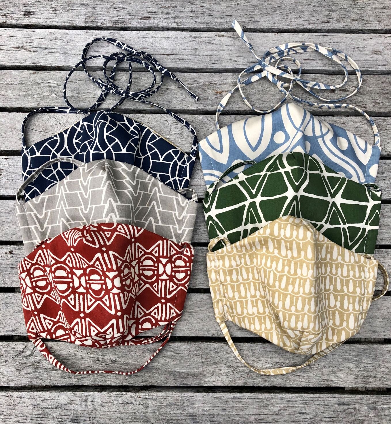 Mask, reversible & adjustable- organic cotton sateen