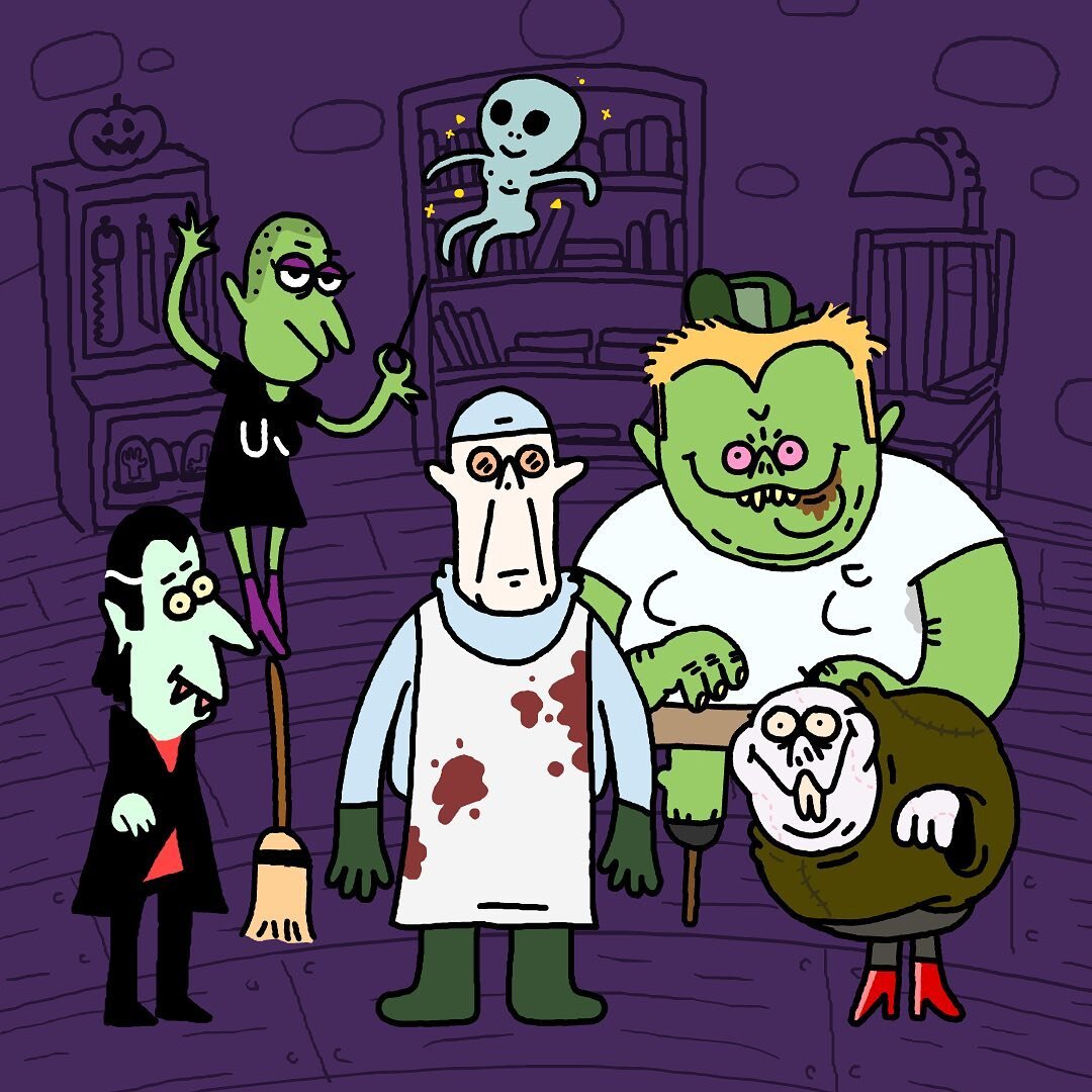Ghoul Family photo 🎃
.
.
.
#cartoon #comics #halloween