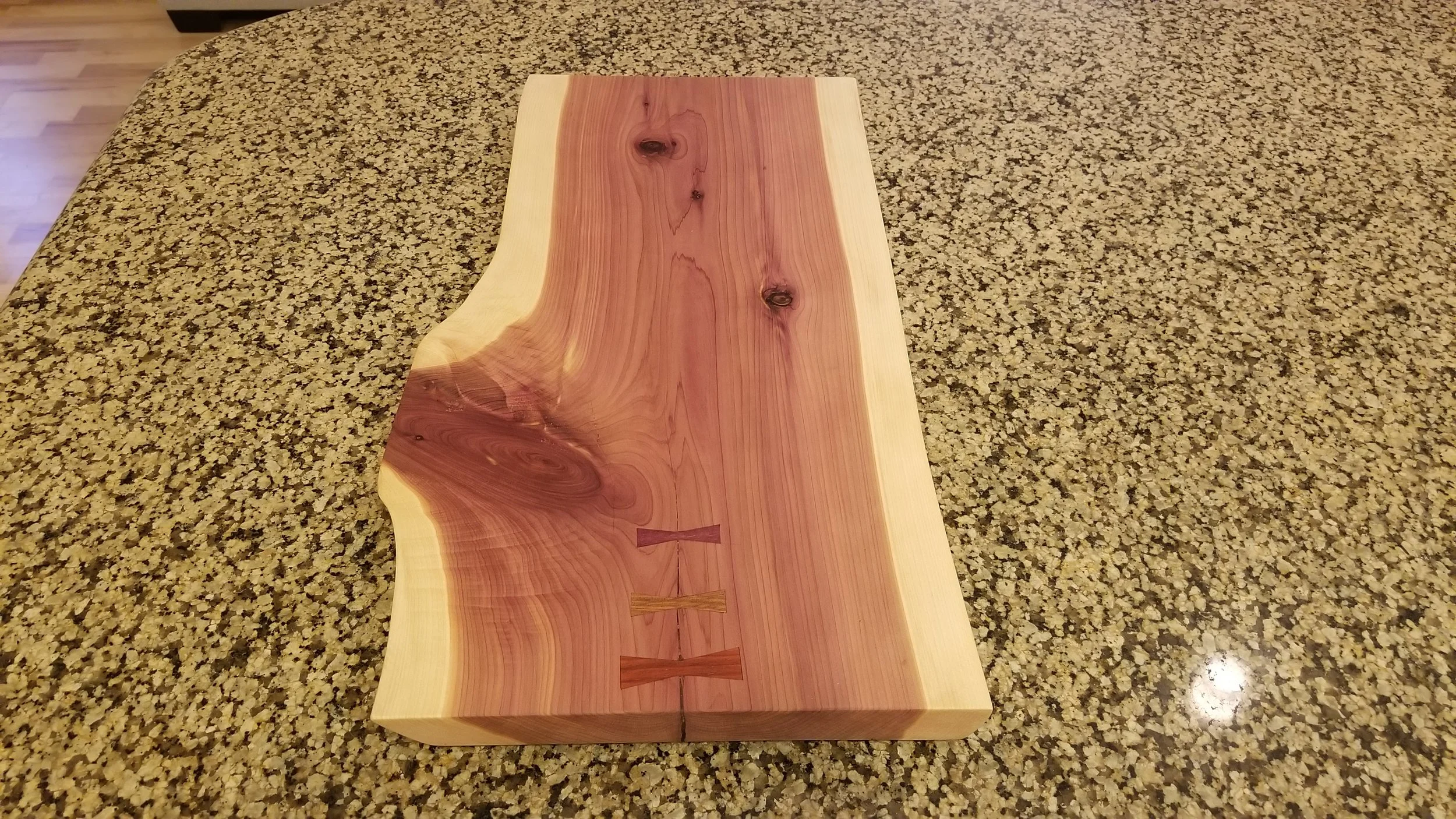 Live Edge Cedar Slab Serving Board — MMillsWoodWorking