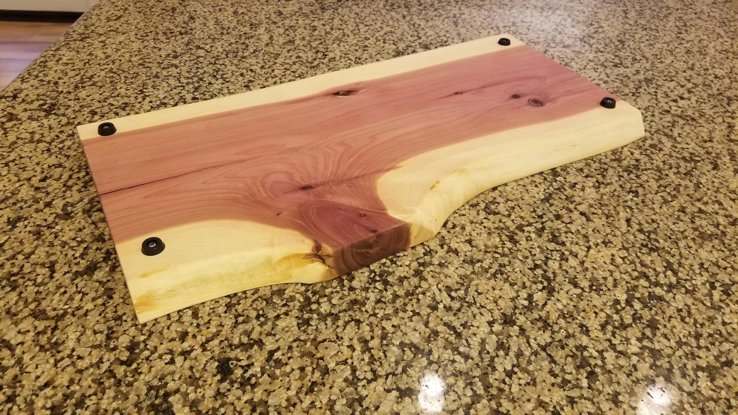 Live Edge Cedar Slab Serving Board — MMillsWoodWorking