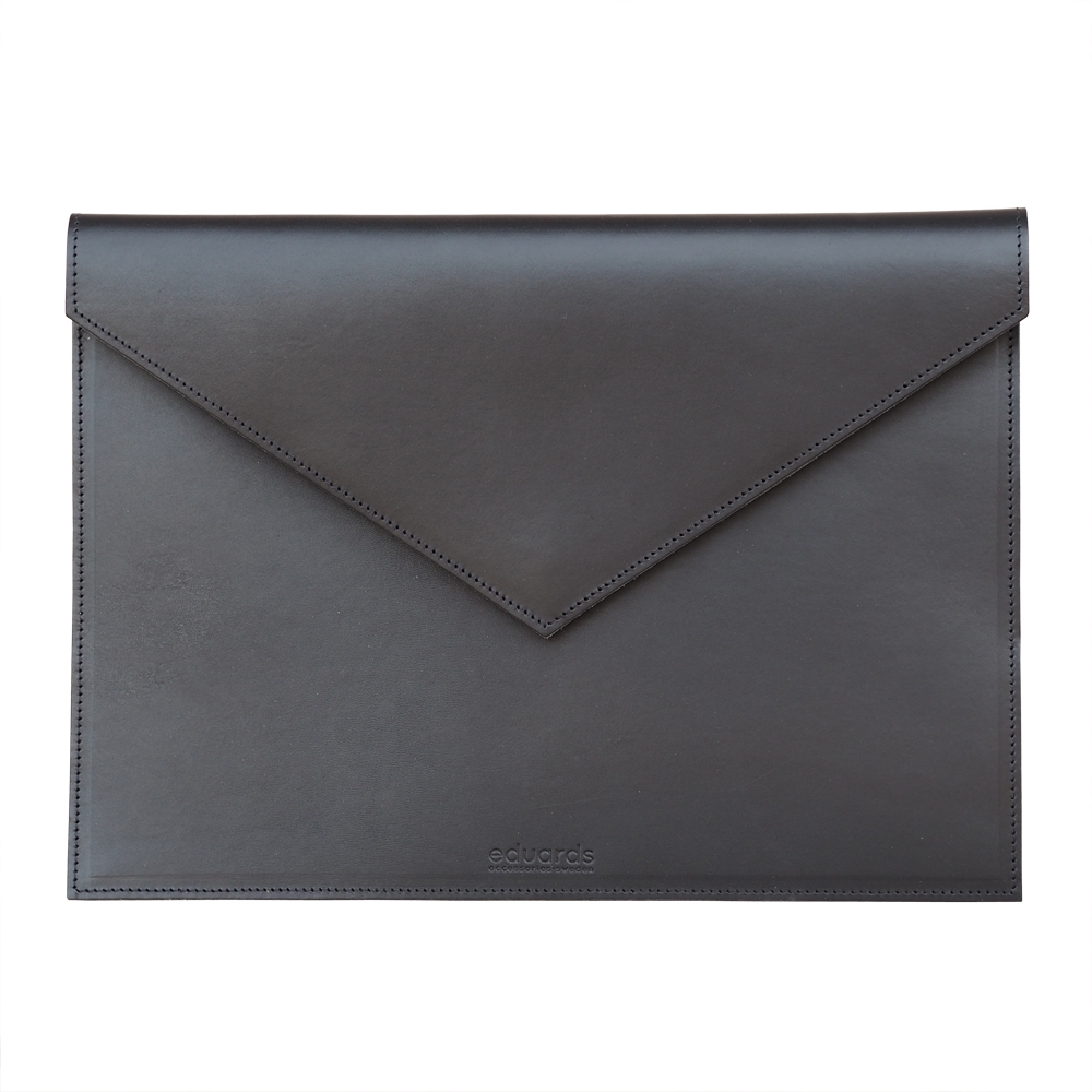 Björk Kuvert Black Leather Laptop sleeve