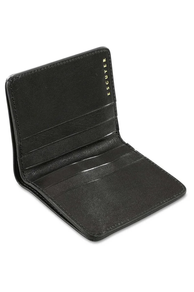 Escuyer - Slim Wallet in Black Leather