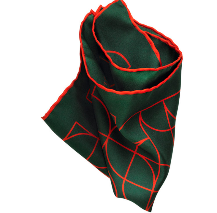 Green Pocket Square by Fariba Soltani