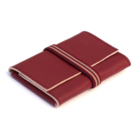 Double00 Bordeaux Leather Wallet Side