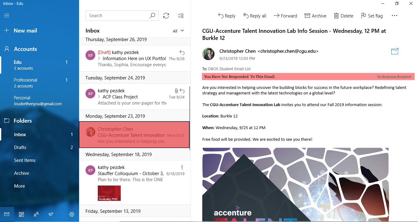 Proposed Design on Full Email View