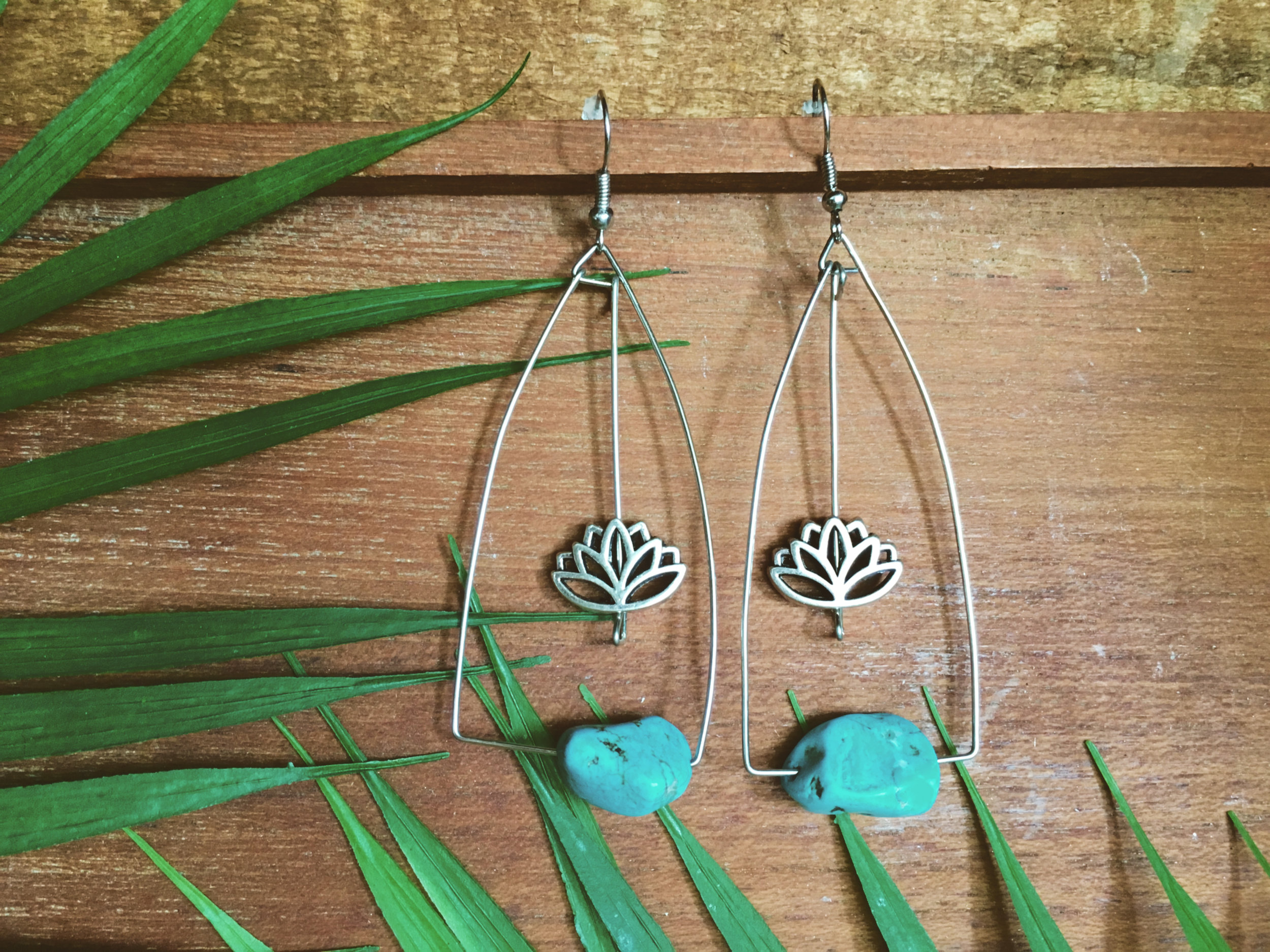 lotus turquoise dangle earrings 2.jpg