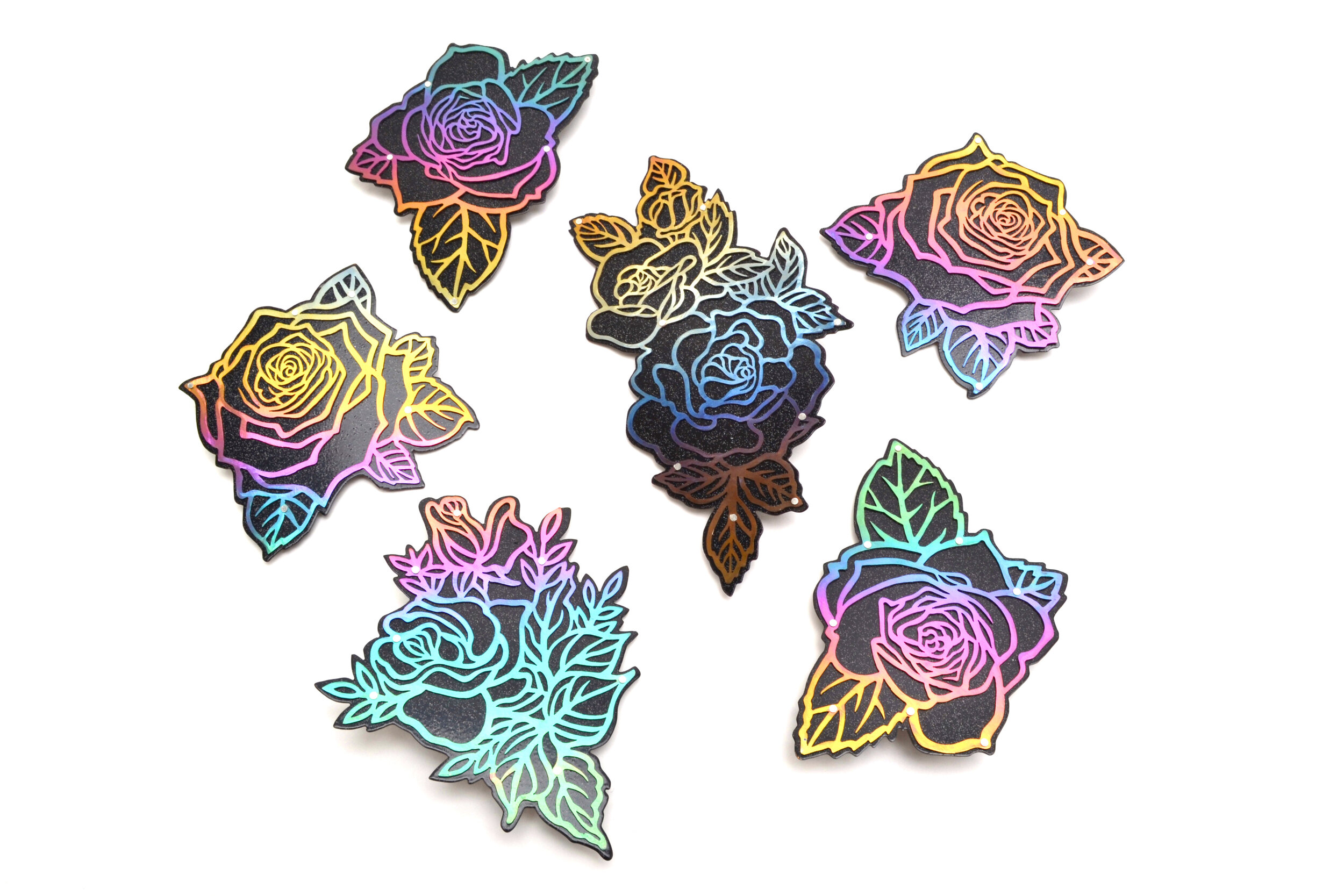 Hologram Rose Pins
