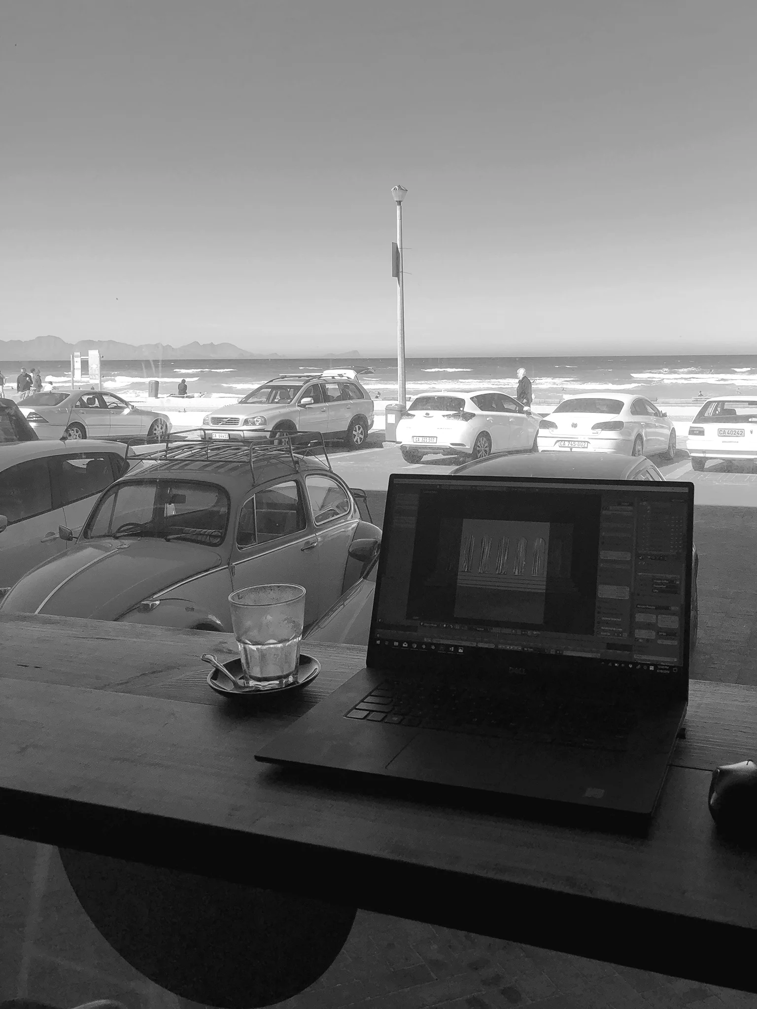 Rebecca’s workplace with an unbeatable view.