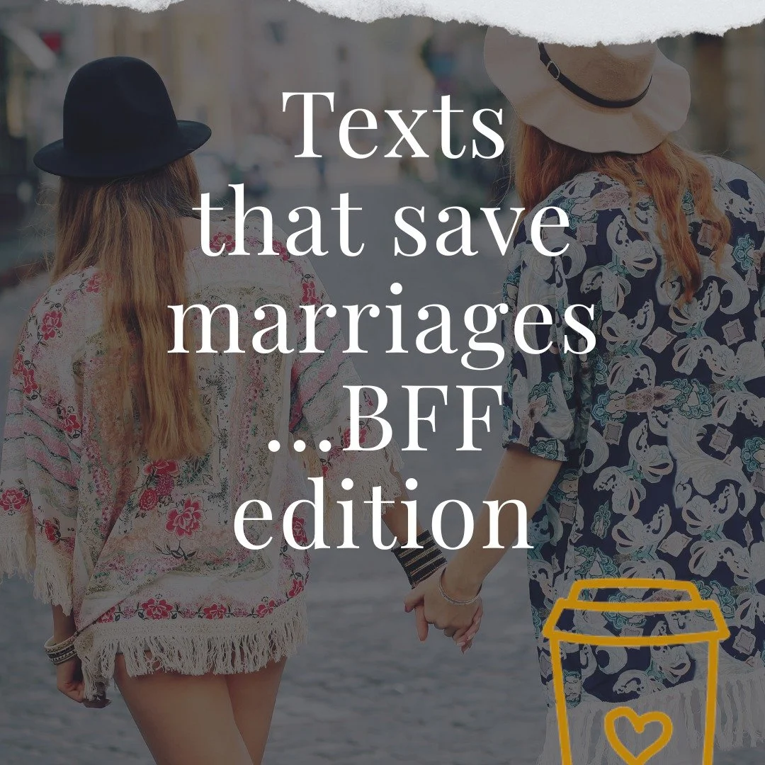 Your BFF keeps you sane in the chaos but I help you change the pattern that keeps causing it.

Because the truth? You don&rsquo;t need another vent session. You need actual tools that make your marriage, motherhood, and mental health feel less like j