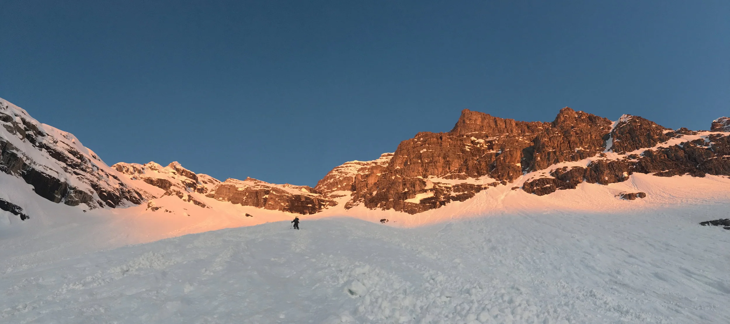 First light up the East face Couloir.