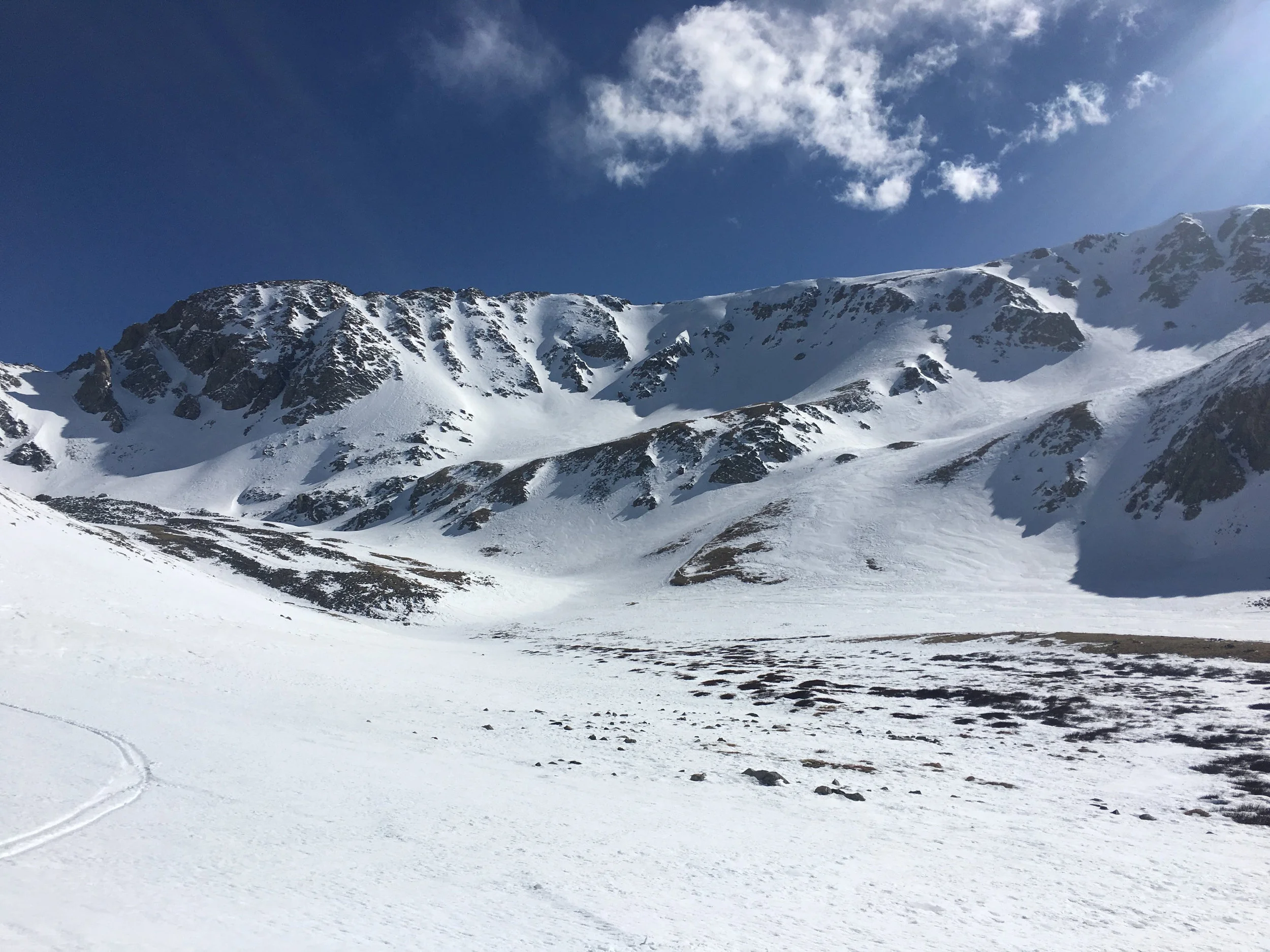 Looking back up at our line. 