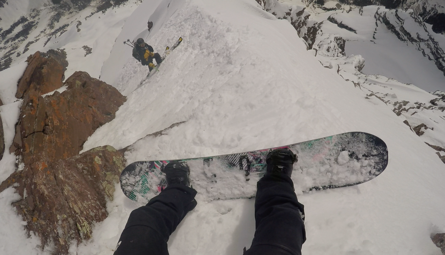 I was a bit butt puckered, so i decied to be a butt whiper and kinda just ease my way down. One disadvantage i guess from skiing, No side stepping. 