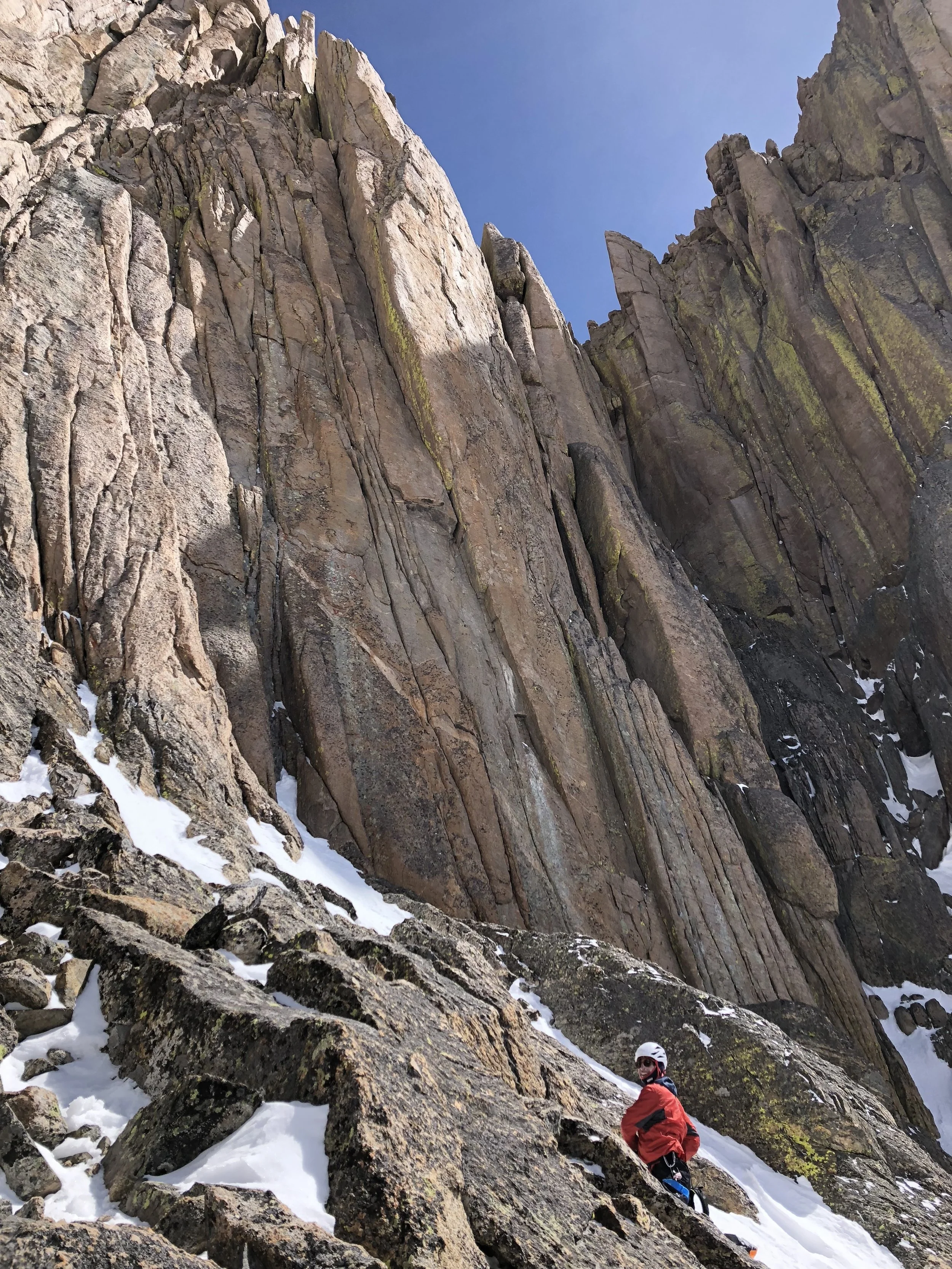 Nicky among some beautiful rock lines. 
