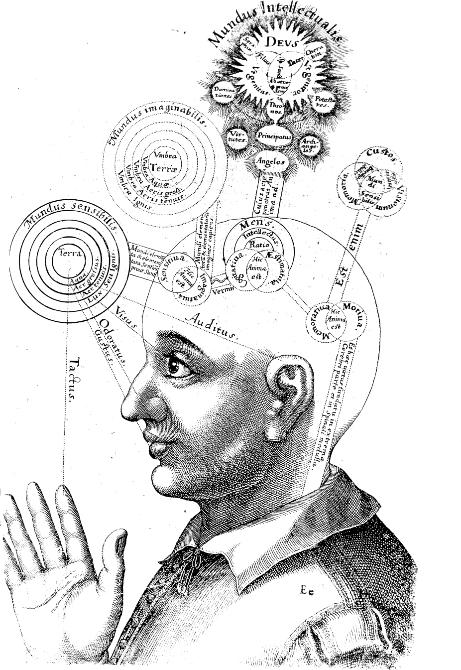 Representation of consciousness, circa 1619