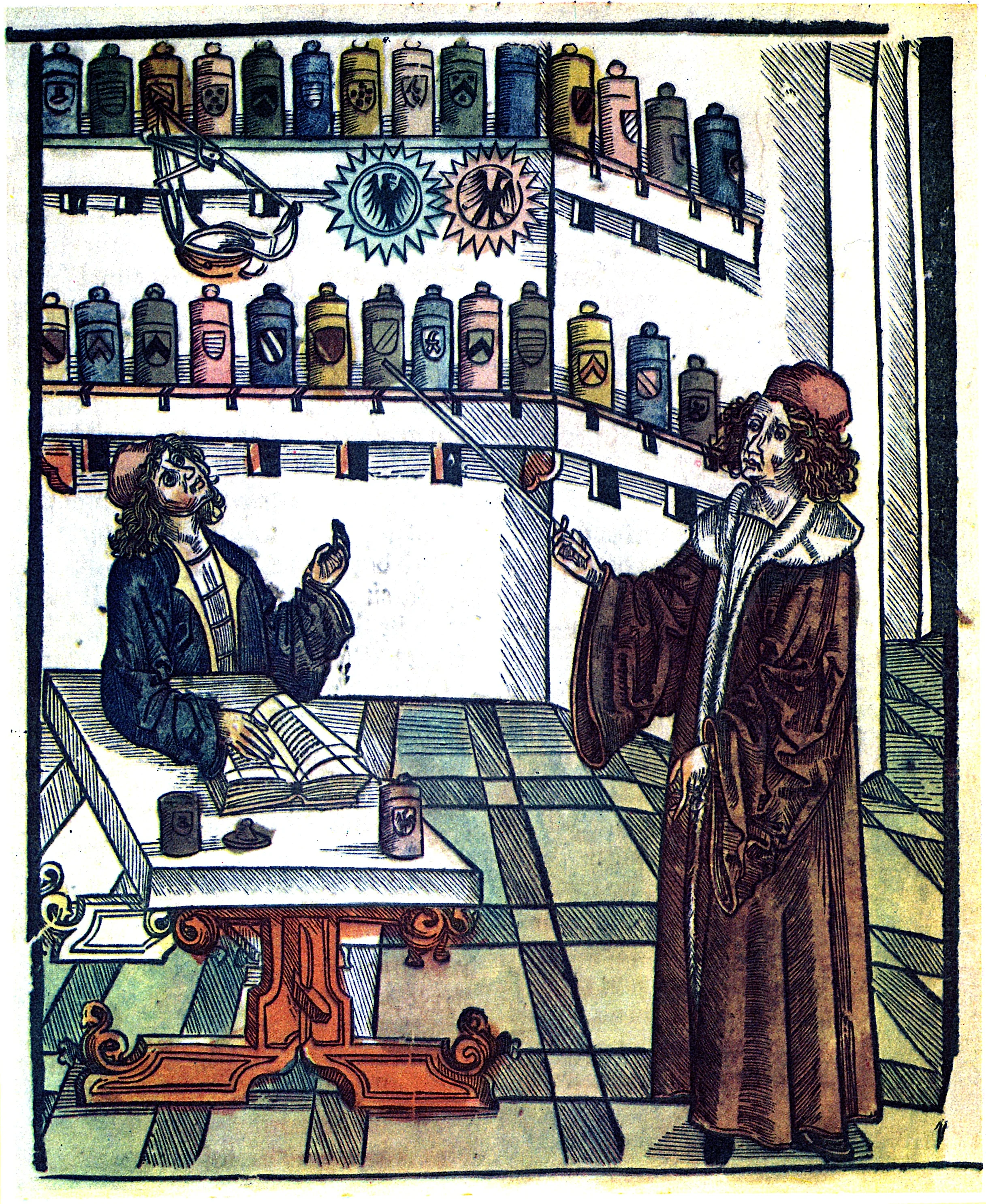 Doctor and pharmacist, illustration (1505)