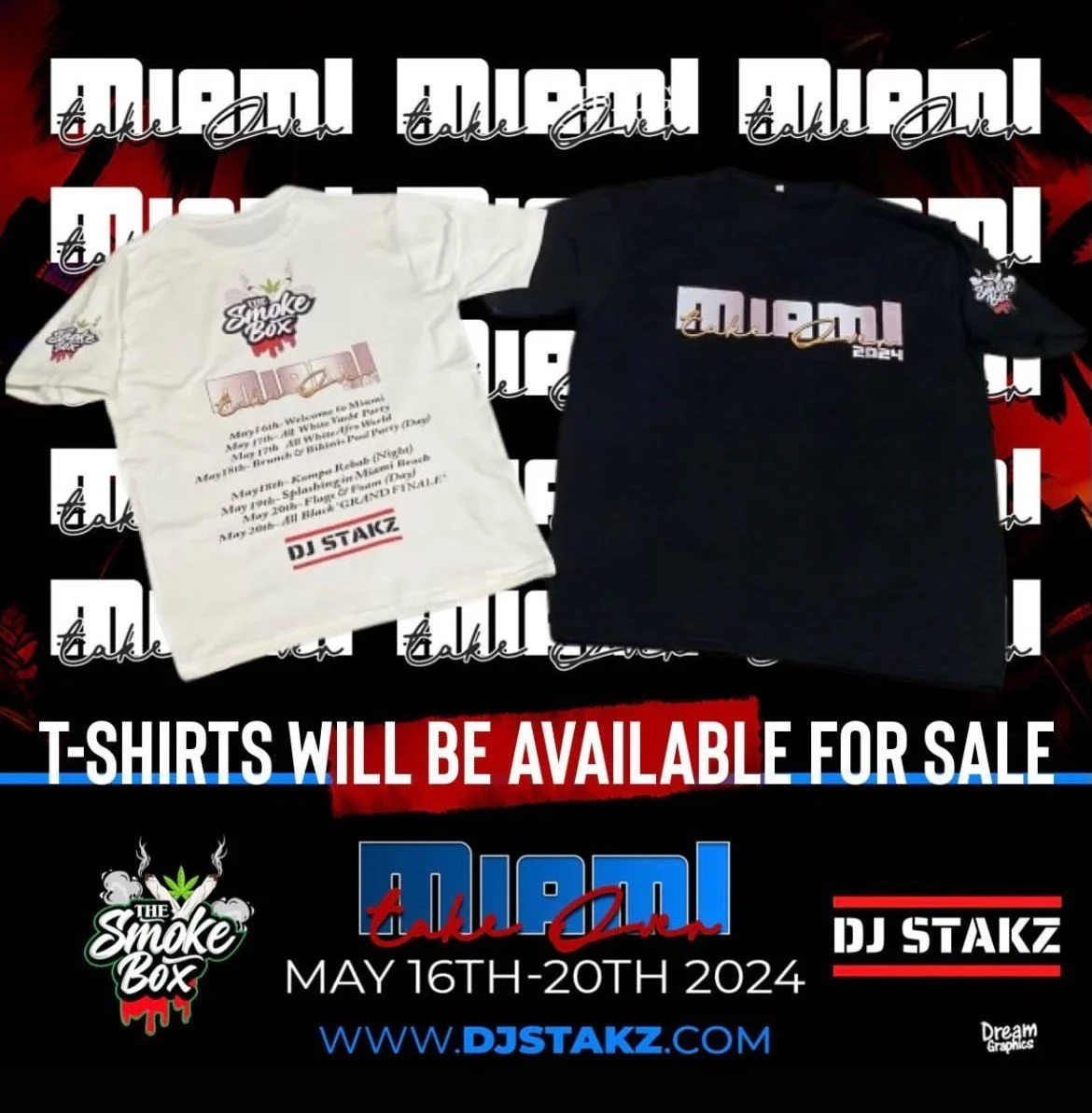 The Smoke Box - Miami Takeover 2024 Tshirts.jpeg