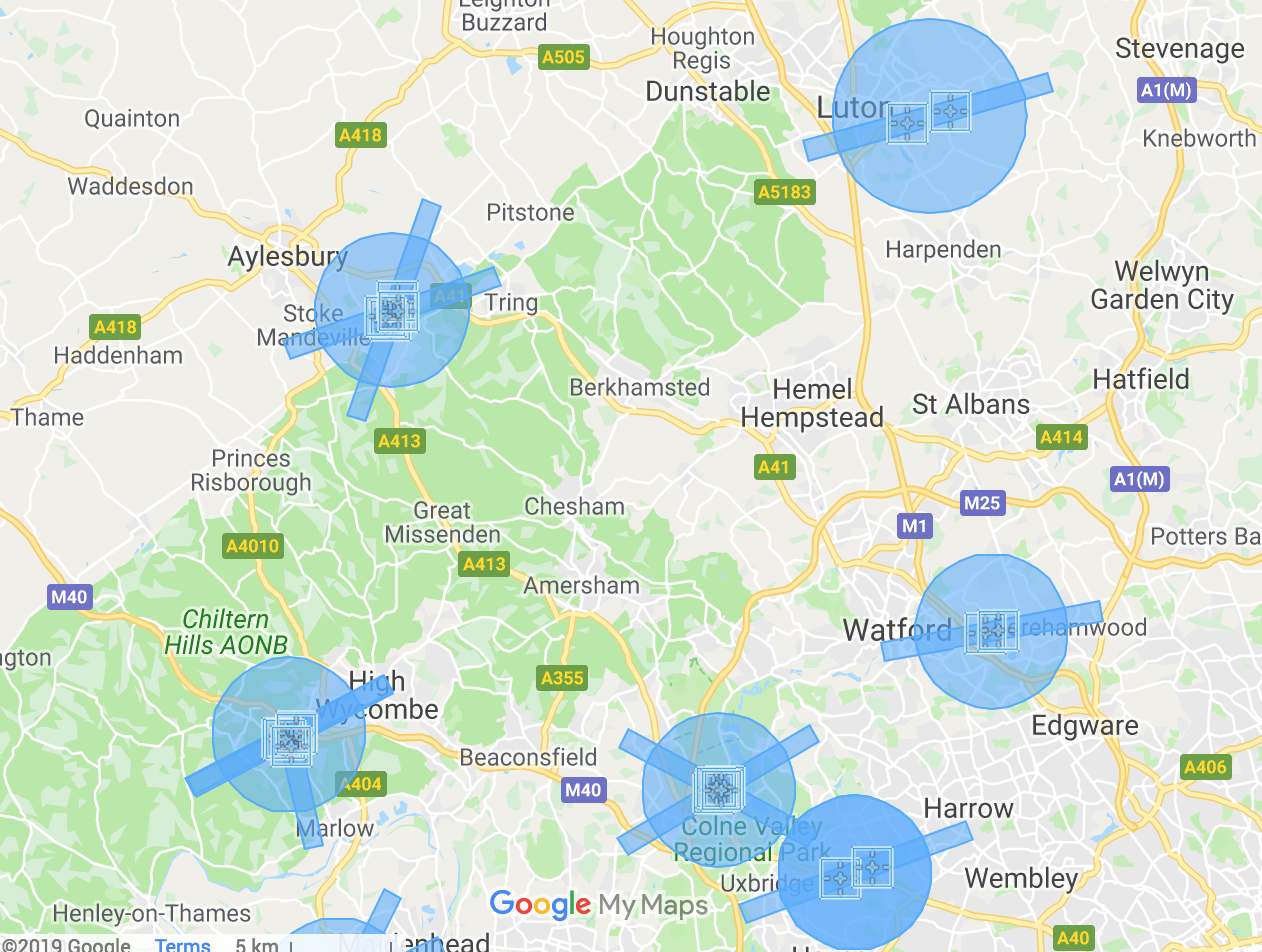 Screen Grab from the New Airfield Restriction Map