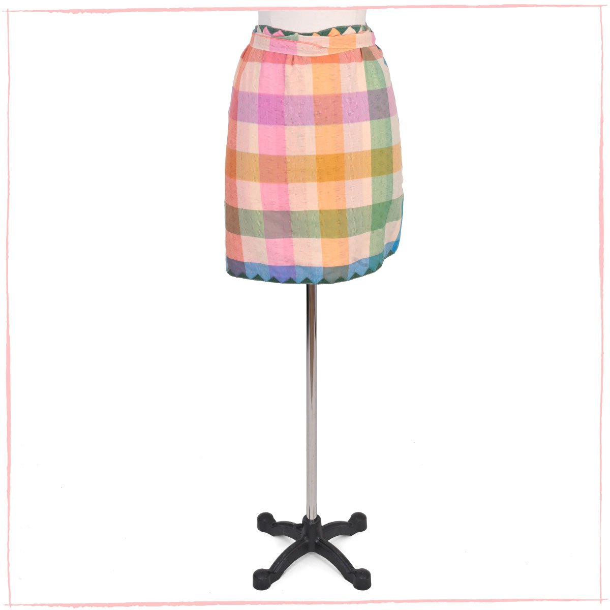 Rainbow Check Wrap Skirt - Mini
