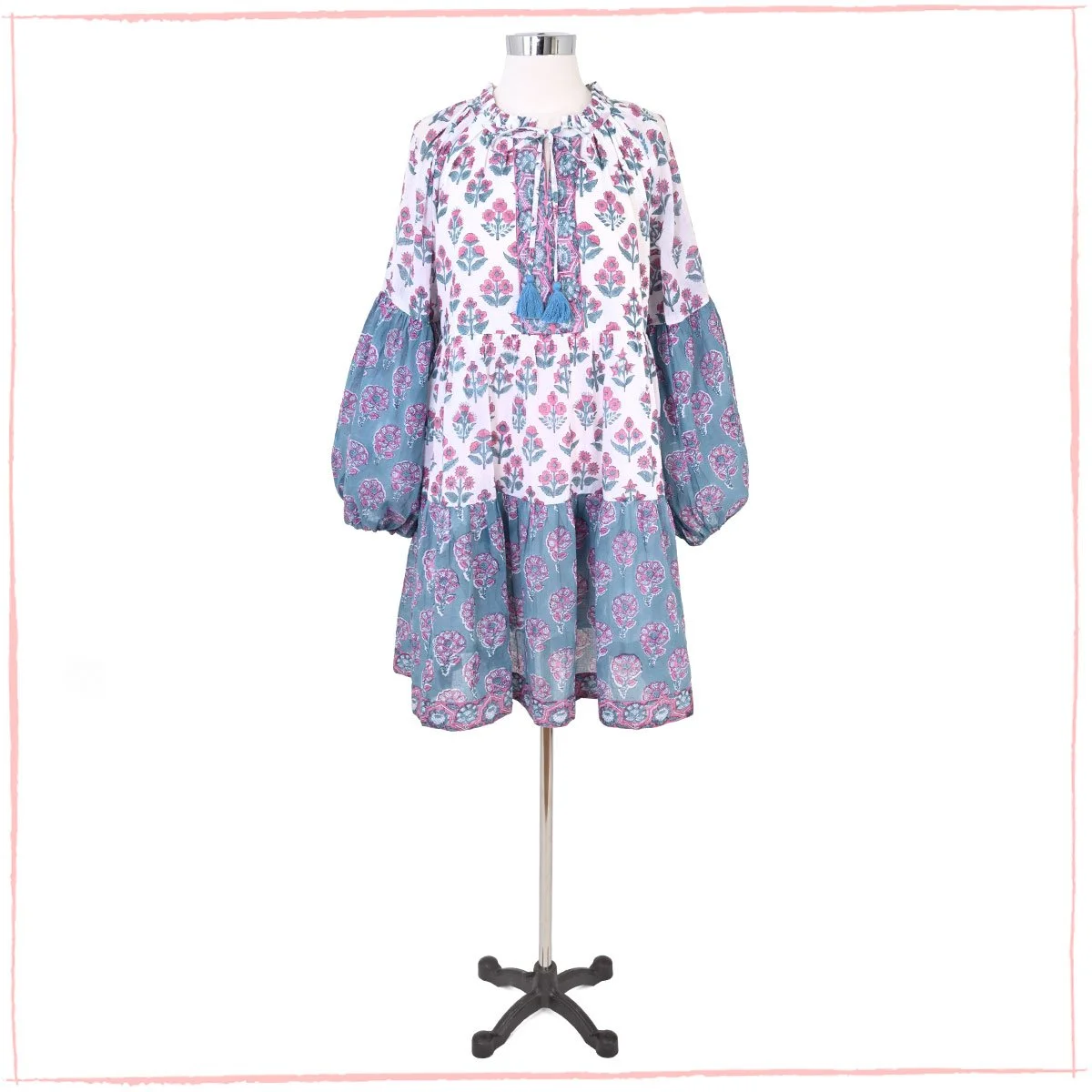 Adeline Block Print Dress