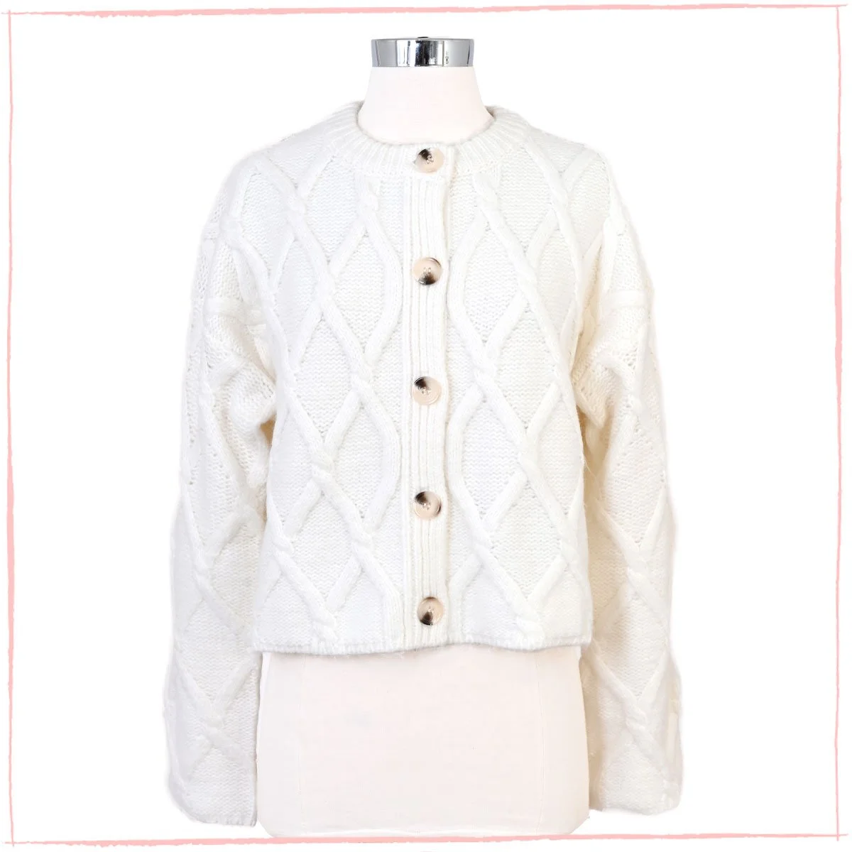 Ivory Cable Cardigan