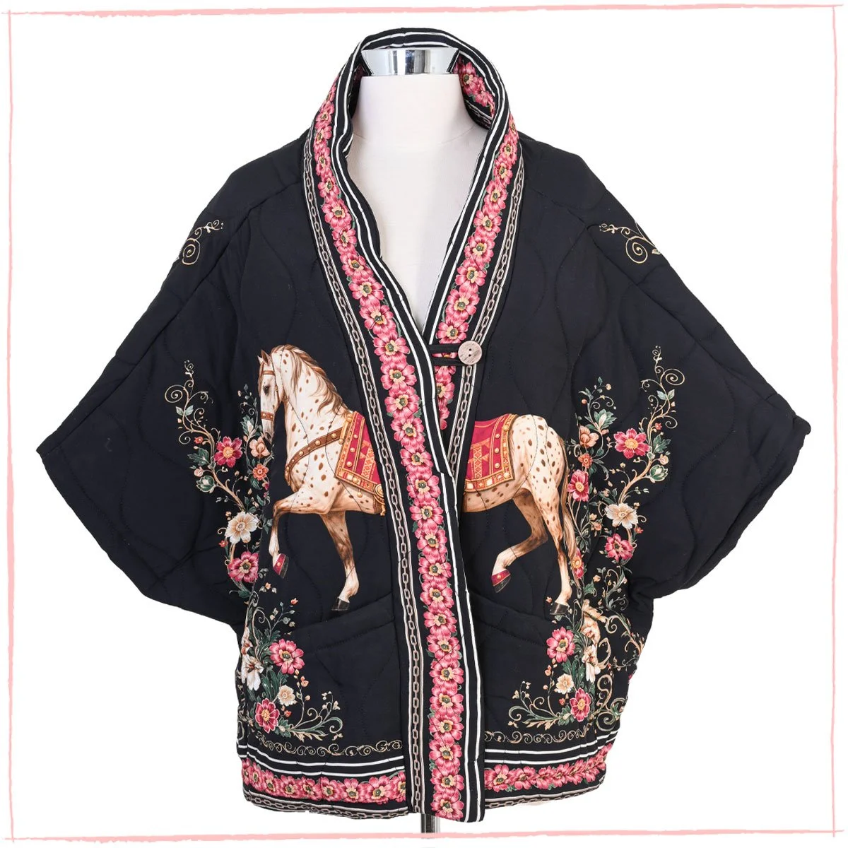 Quilted Horse & Floral Jacket